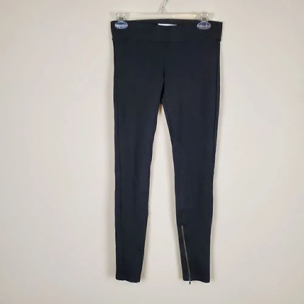 CAbi Black Pull On Ankle Zip Leggings